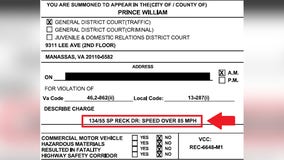 Driver going 134 mph stopped, cited in Manassas: police