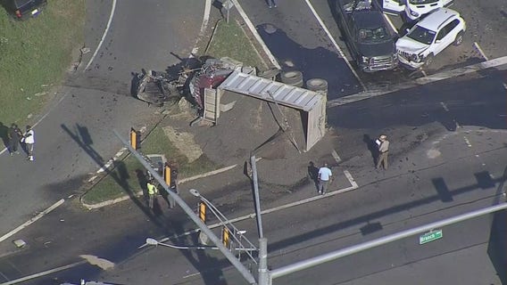 Police respond to critical multi-vehicle crash involving dump truck in Prince George's County