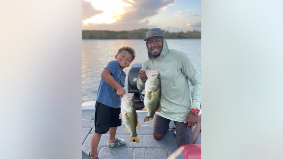 Viral video captures 6-year-old catching 8lb fish while his father erupts with pride and joy
