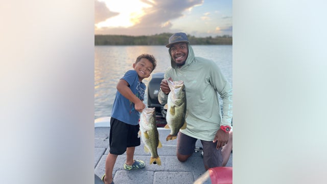 Viral video captures 6-year-old catching 8lb fish while his father erupts with pride and joy