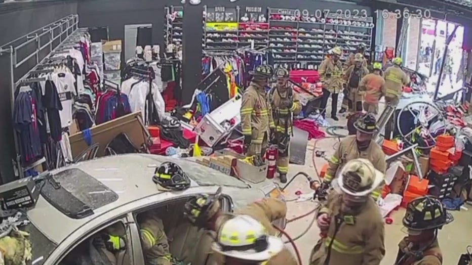 Driver slams car into Springfield Soccer shop; medical emergency