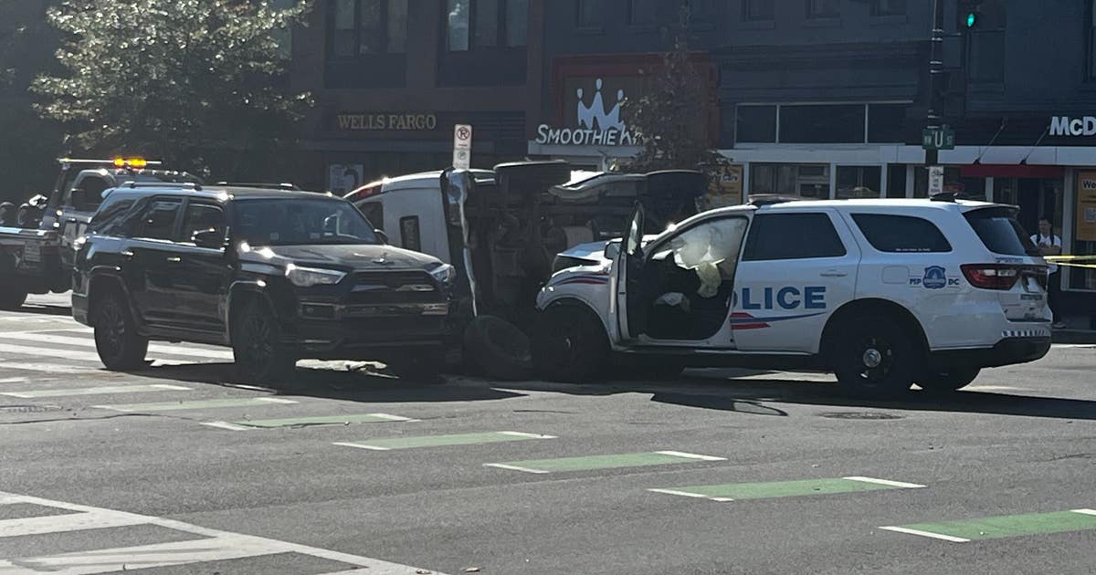 5 injured in multi-vehicle crash involving MPD on 14th Street NW | FOX 5 DC