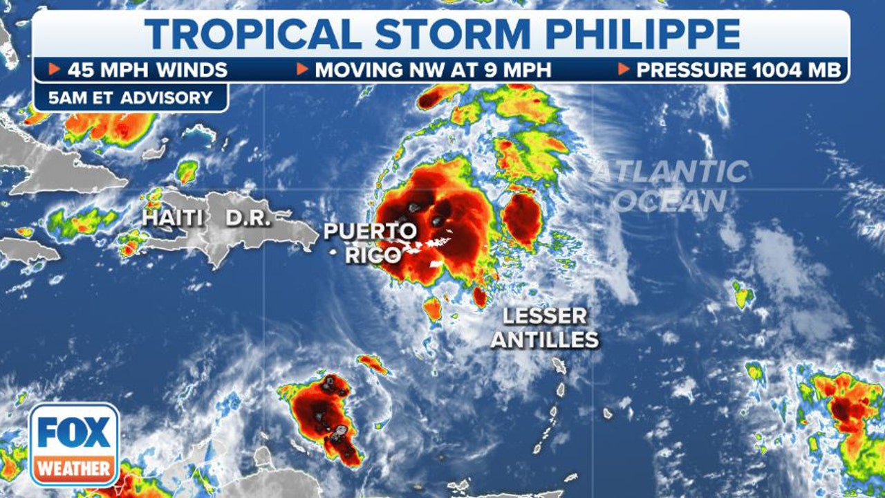 Tropical storm Philippe still disorganized