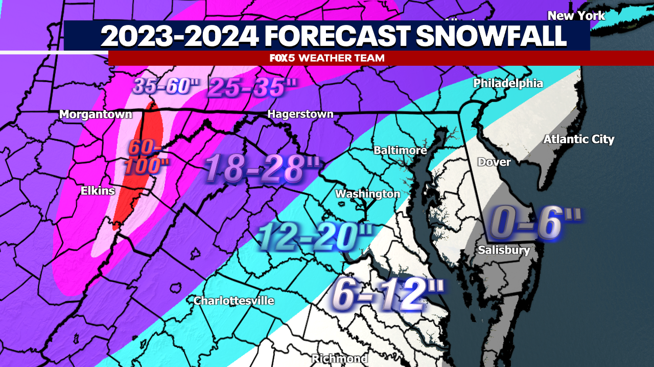 2023-2024冬季DMV地区展望：为什么我们预计这个冬季华盛顿地区将有更多的雪，并有暴风雪的可能性