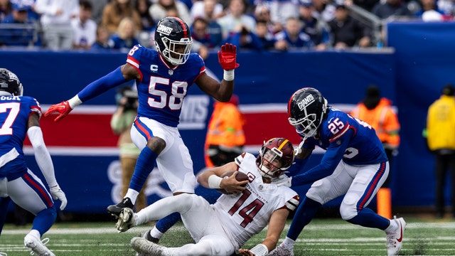Commanders lose 14-7 as Giants defense stifles Howell with 6 sacks
