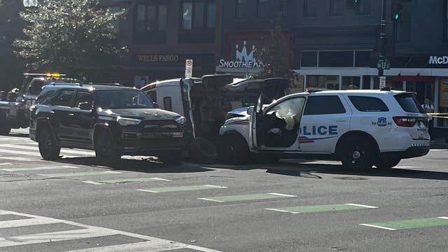 5 injured in multi-vehicle crash involving MPD on 14th Street NW