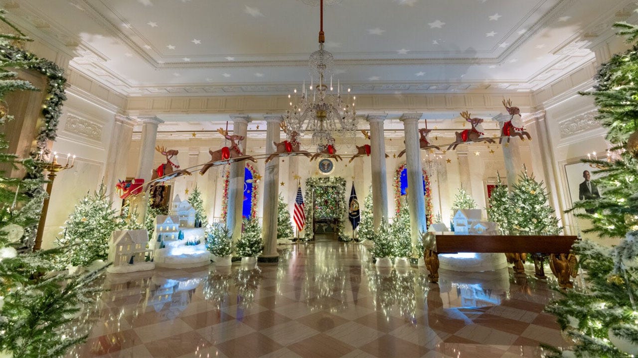 Holiday decorations inspired by Jill Biden's 2023 White House decor
