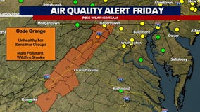 Virginia wildfire smoke, haze triggers air quality alerts in DC region