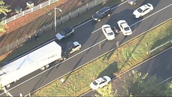 Cars, tractor-trailer collide in Germantown