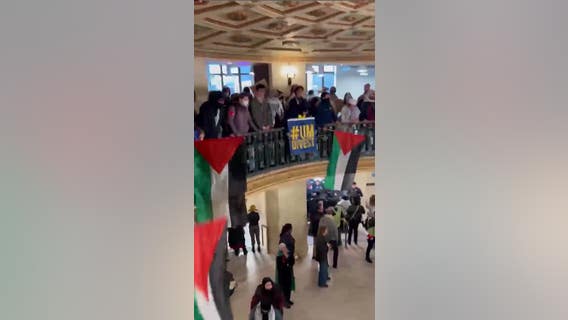 Pro-Palestinian protesters occupy University of Michigan administration building