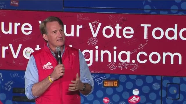 Gov. Glenn Youngkin rallies Republican voters in Leesburg ahead of pivotal Election Day