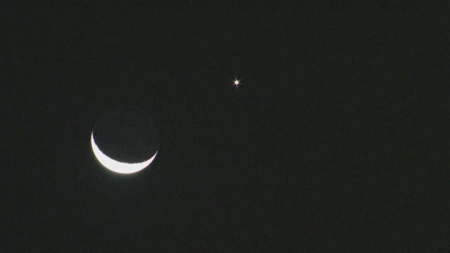Venus, crescent Moon create dazzling sight in early morning sky over DC