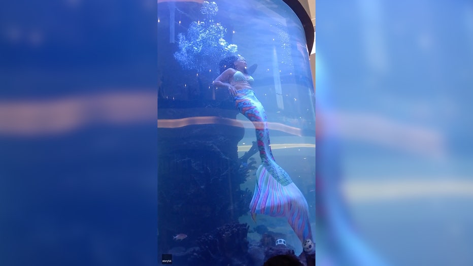 A Professional Mermaid Got Caught Up At The Mall…Literally [VIDEO]