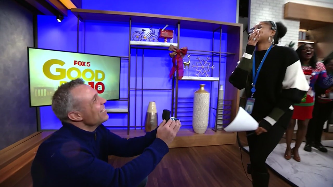 FOX 5 photojournalist, studio technician get engaged during surprise ...