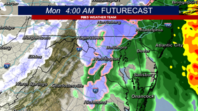 Burst of snow could impact early morning commute for DMV Monday