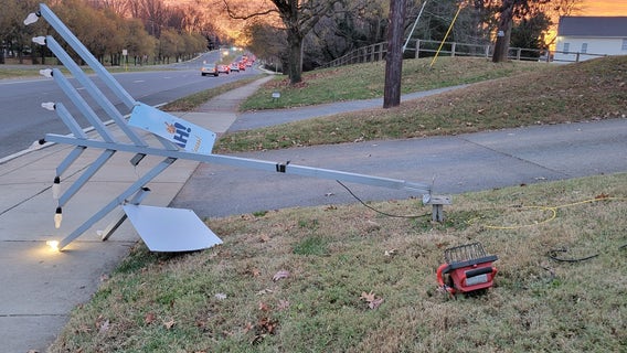 Menorah vandalized outside Olney synagogue hours before Hanukkah celebrations set to begin