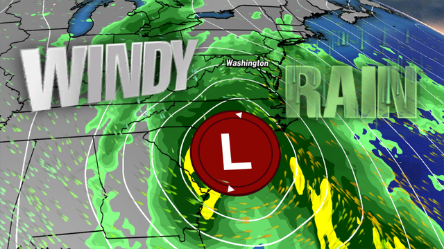 DC region forecast: Powerful weekend storm expected to bring heavy rain, gusty wind