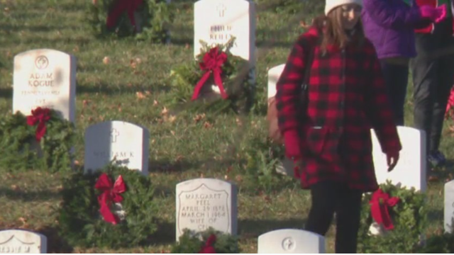 Fallen service members honored by 'Wreaths Across America' at Arlington National Cemetery for holidays