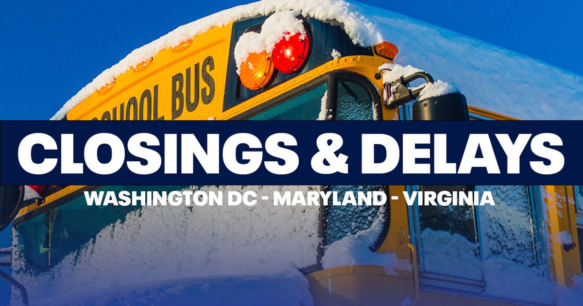 School closings, delays in DC, Maryland, Virginia for Monday, January 26