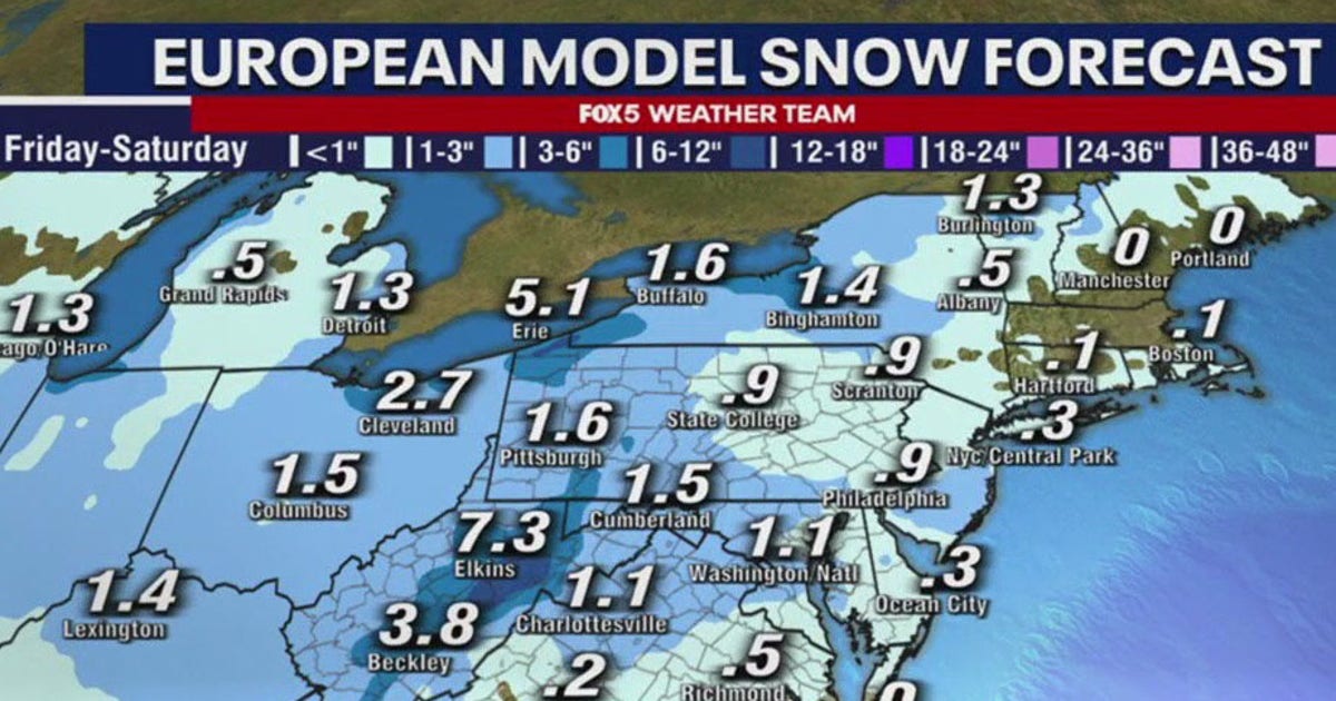Snow forecast DC, Maryland, Virginia: More snow on the way Friday ...