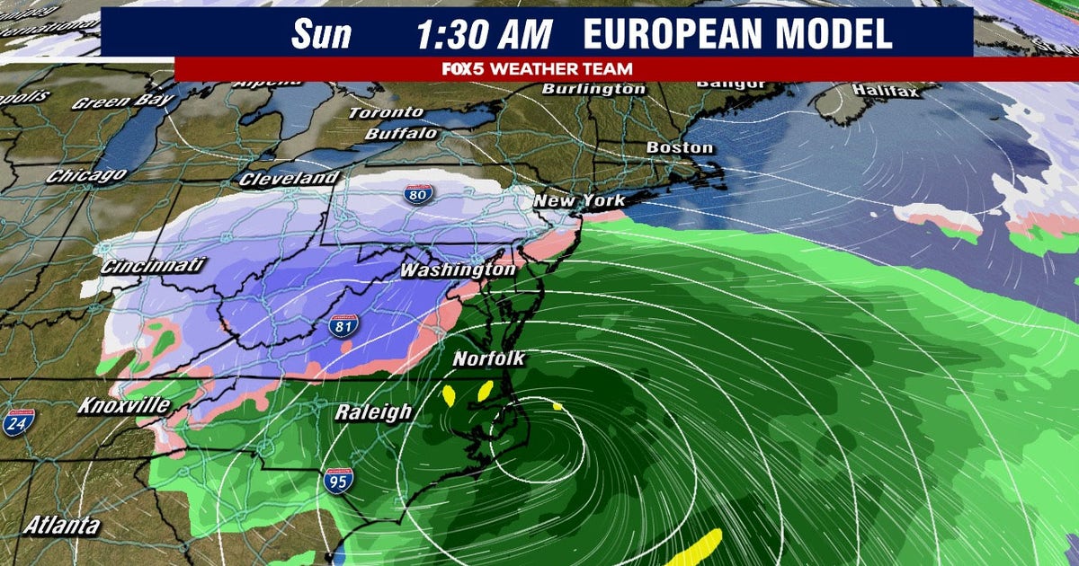 DC snow forecast: Chance for first significant winter storm next ...