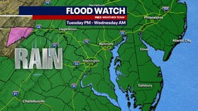 DC, Maryland & Virginia Forecast: Heavy rain, flooding, damaging winds hit area Tuesday