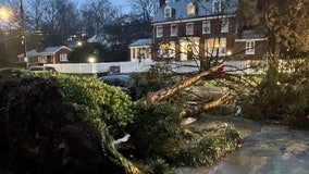 Alexandria flooding shuts down roads as heavy rain and wind hits DC, Maryland & Virginia