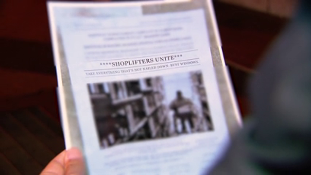Flyer posted on vacant DC store calls for shoplifters to 'unite'