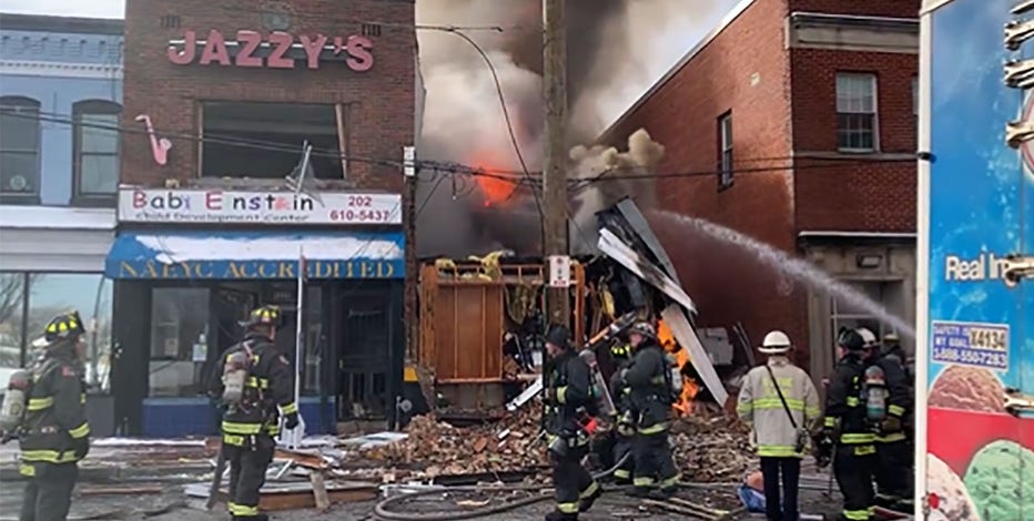 DC gas explosion: 1 injured, building collapses after fiery blast on Marion Barry Avenue