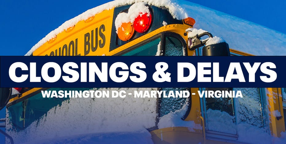 School closures, delays for DC, Maryland, Virginia for Wednesday, January 8