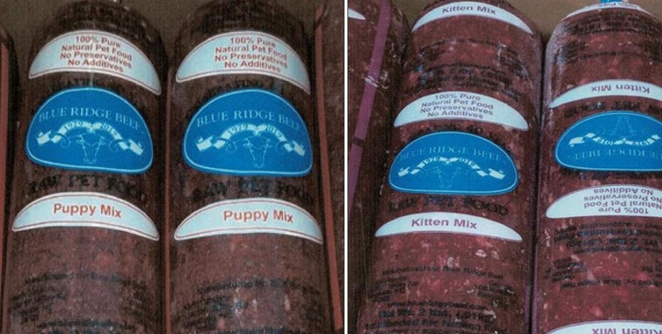 Blue Ridge Beef recalls kitten, puppy food salmonella, listeria