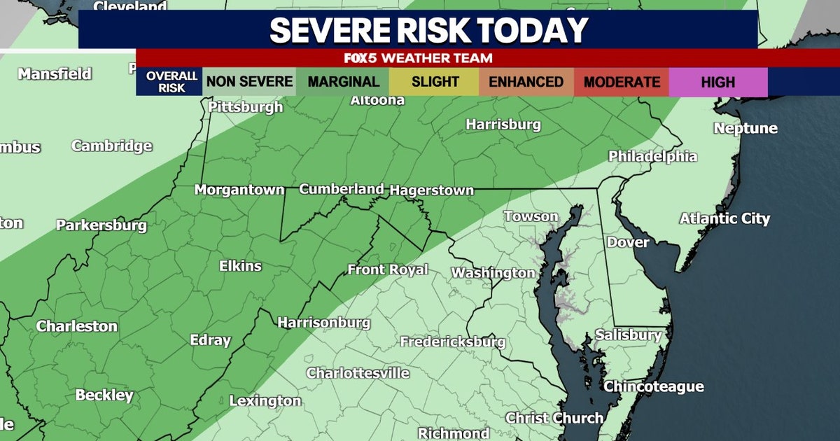 Showers, gusty winds, thunderstorms possible Wednesday across DC region ...