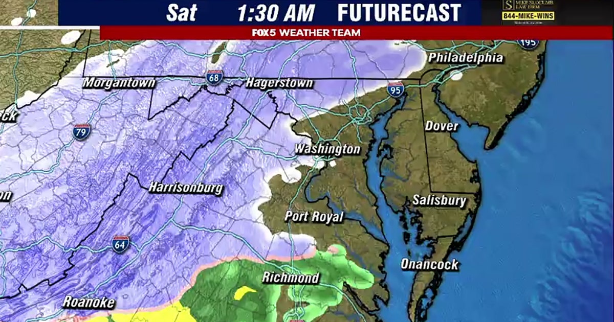 Next chance for snow in DC, Maryland, Virginia comes Saturday | FOX 5 DC