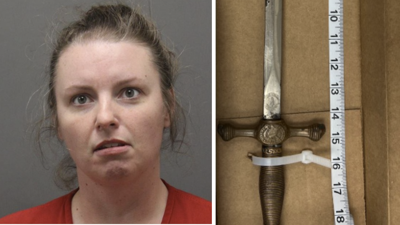 Virginia Woman Arrested For Swinging Medieval Sword At Police Officer And Neighbor | FOX 5 DC