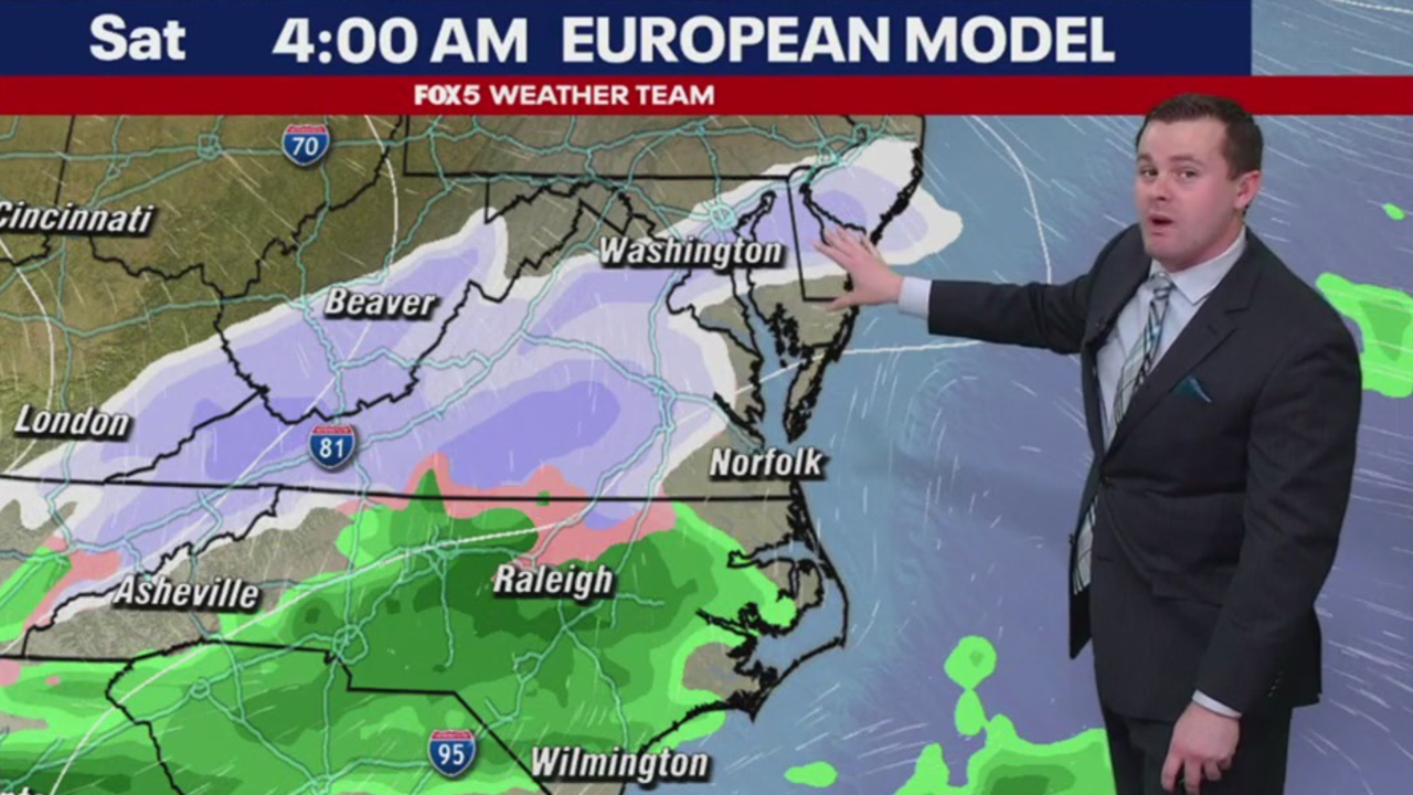 华盛顿特区、马里兰州和弗吉尼亚州的下一次降雪机会将在本周六到来