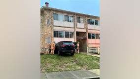 Car crashes into apartment building in Gaithersburg