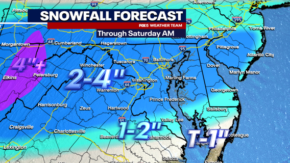 Snow in DC region to kick off Presidents’ Day weekend