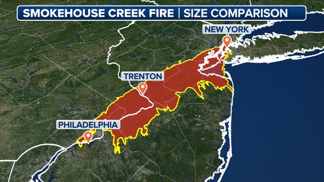 How big is a 1-million acre wildfire? Smokehouse Creek Fire could stretch from NYC to Philly