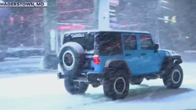 Snow in Maryland, Virginia makes for slippery commute in DC area