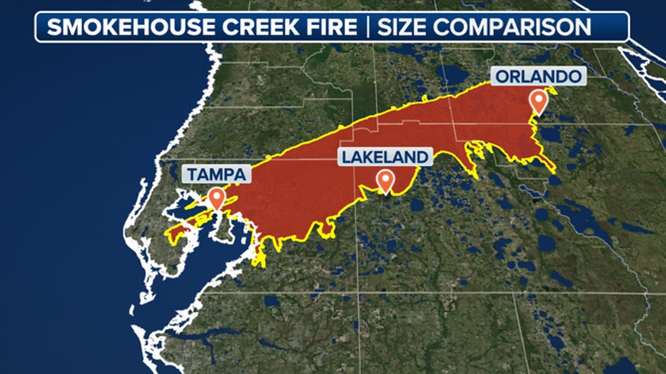 How Big Is A 1 Million Acre Wildfire Smokehouse Creek Fire Could   Smokehouse Creek Fire Perimeter Compare3 Copy 