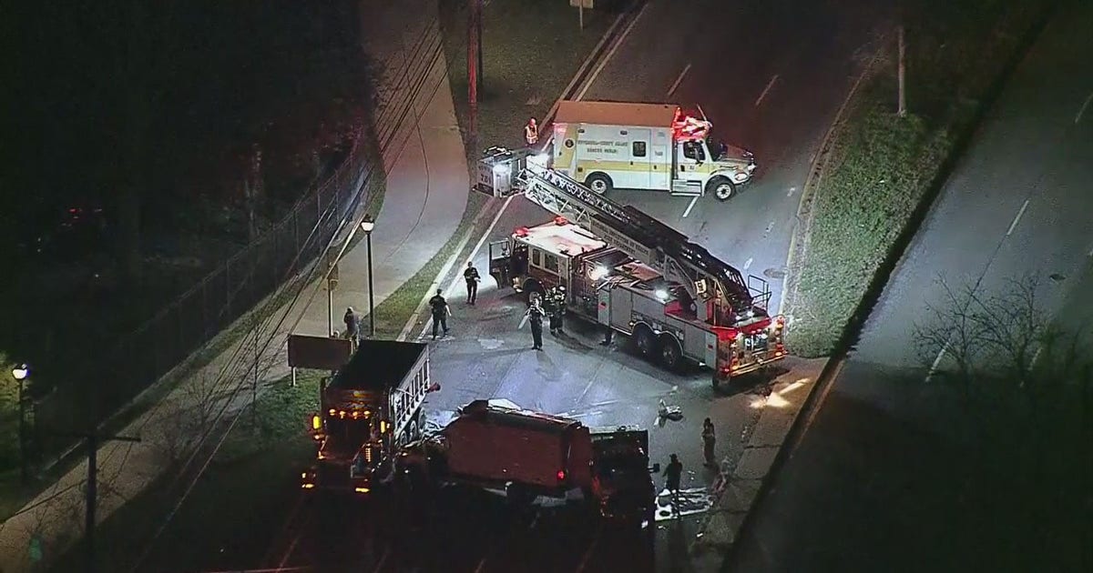 Dump truck, box truck collide causing traffic mess in Bethesda | FOX 5 DC