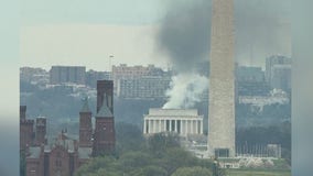 National Mall Smoke: Plume from vehicle fire appears to rise over Lincoln Memorial, causing stir