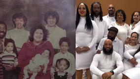 Family goes viral recreating photo from 40 years ago