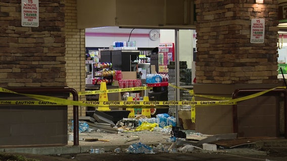 ATM thieves crash van through front of Bowie 7-Eleven