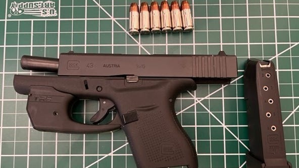Loaded 9mm gun seized from carry-on bag at Ronald Reagan Airport