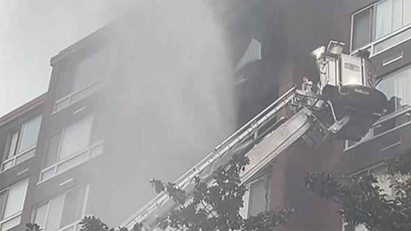 DC firefighters battle 2-alarm blaze at 9-story apartment building that houses seniors