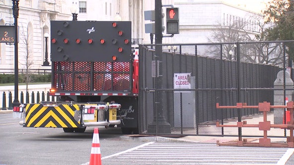Security fence in place around US Capitol ahead of State of the Union