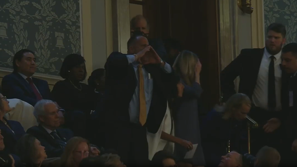 What did the heckler say at the State of the Union?