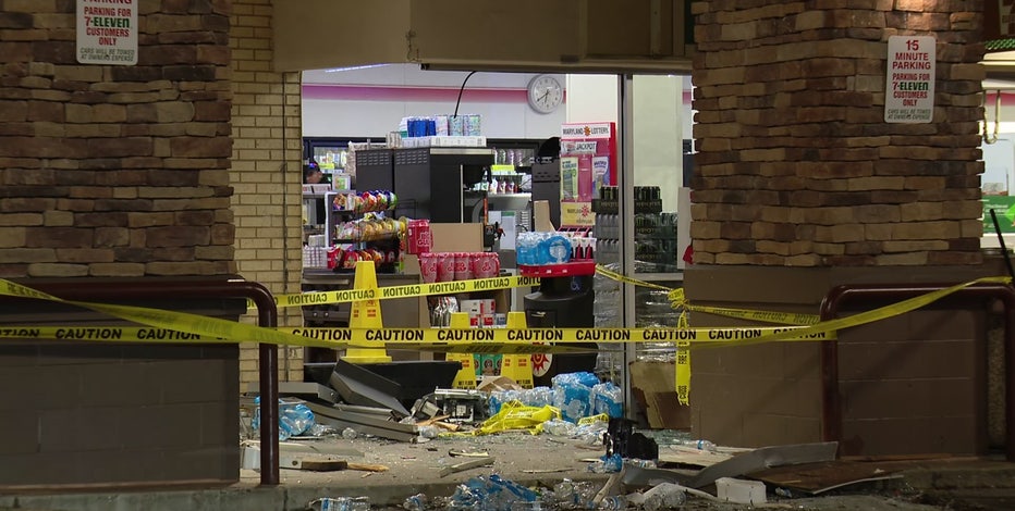 ATM thieves crash van through front of Bowie 7-Eleven