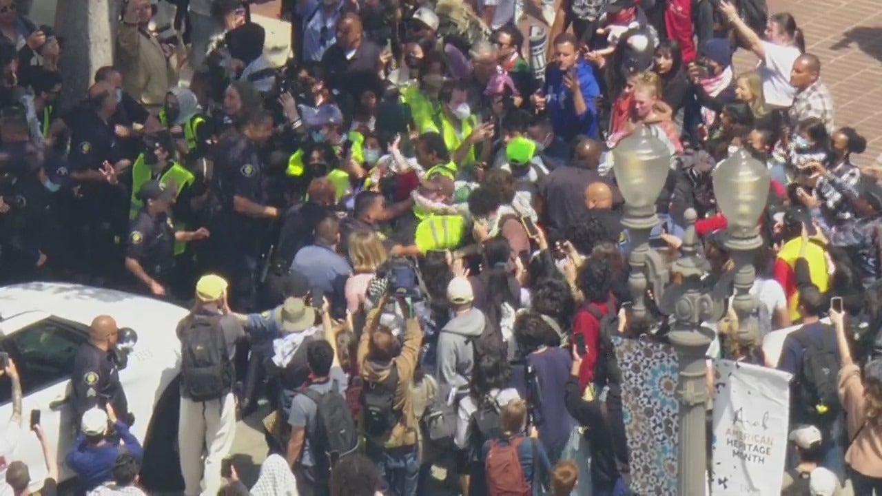 Pro-Palestine protesters peacefully arrested after hours-long protests on USC campus - Vimarsana News